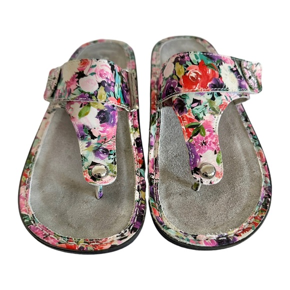 Alegria Carina Lighten Up Thong Floral Sandals Size EU 38 US 8-8.5 - Picture 12 of 12